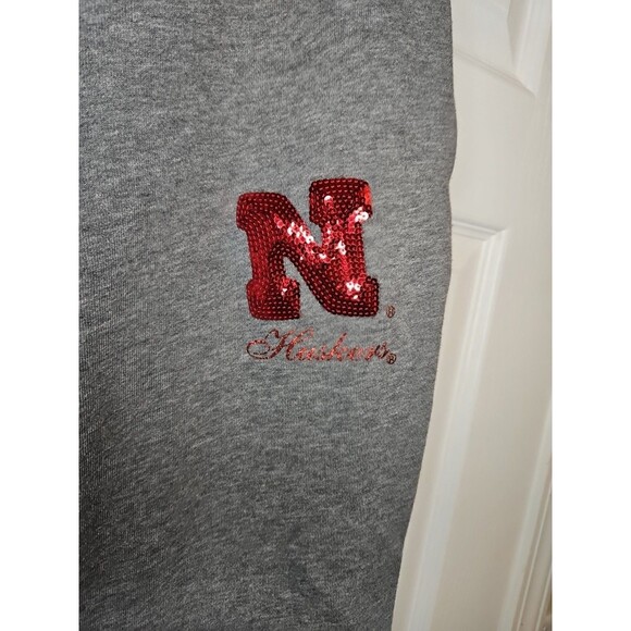 Vintage Jansport Sweatpants Nebraska Cornhuskers Gray XL Drawstring Baggy Y2K - Picture 2 of 5